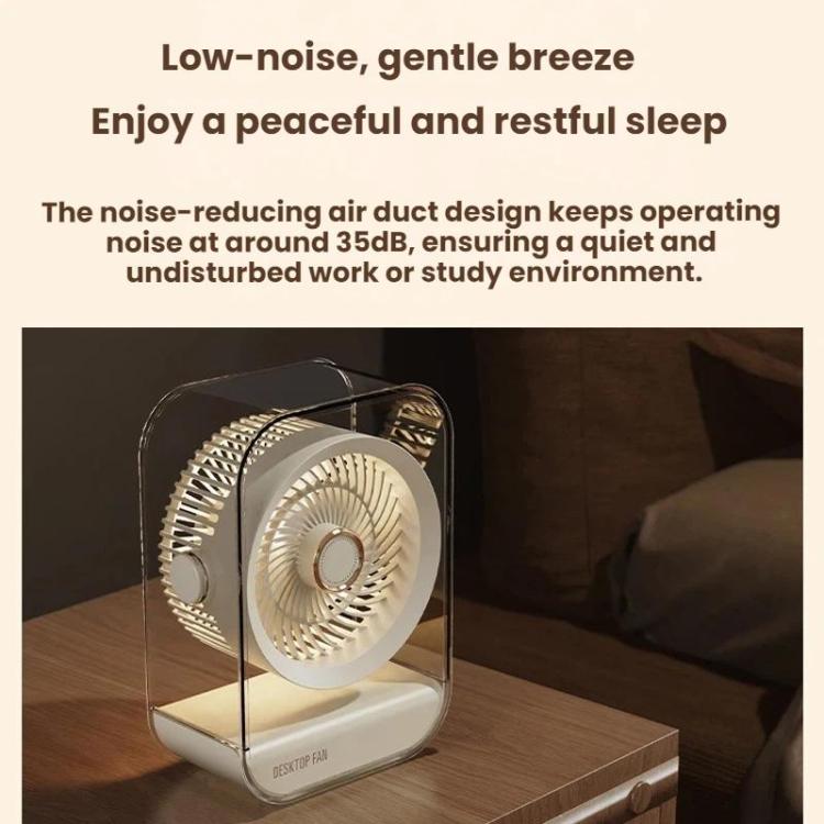 Ventilateur de bureau USB rechargeable haute puissance avec veilleuse