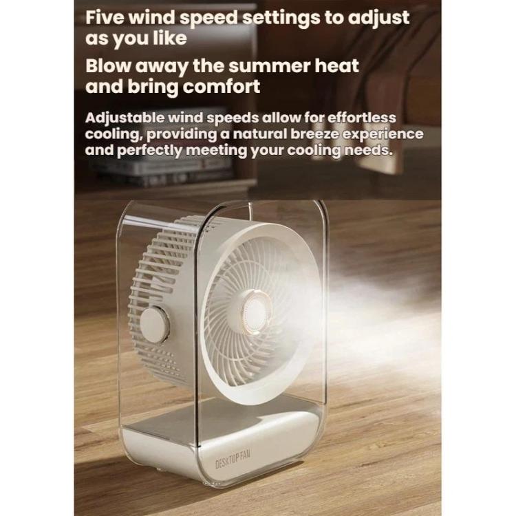 Ventilateur de bureau USB rechargeable haute puissance avec veilleuse