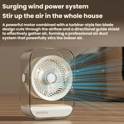 Ventilateur de bureau USB rechargeable haute puissance avec veilleuse