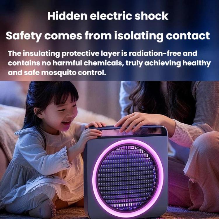 M1 Destructeur de moustiques électrique silencieux pour usage domestique Attracteur, capteur, répulsif de moustiques d'extérieur, Blanc (prise), Bleu (prise), Blanc (rechargeable), Bleu (rechargeable)