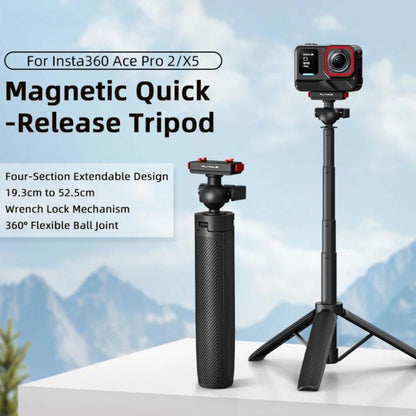 For Insta360 Ace Pro 1 / 2 / ACE / X5 Flymile Quick-Release Selfie Extension Tripod