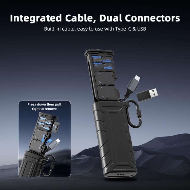 BRDRC Multi-Functional SD/TF Flash Transfer Card High-Speed Reader Storage Box