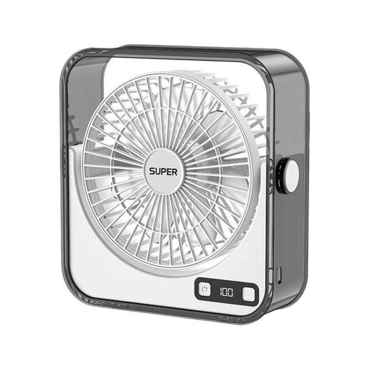 F2 Ventilateur de bureau silencieux avec contrôle continu de la vitesse à 100 niveaux Ventilateur avec affichage numérique intelligent et lumière