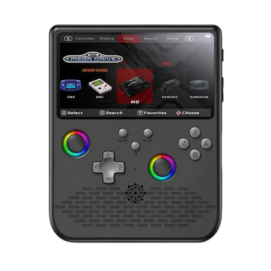 H5 5 Inch IPS HD Handheld Game Console With RGB Ambient Light Retro Mini Arcade, Portable Game Machine, Black Body Grey Key 64G, White Body Purple Key 64G, Black Body Purple Key 64G, White Body White Key 64G, Black Body Grey Key 128G
