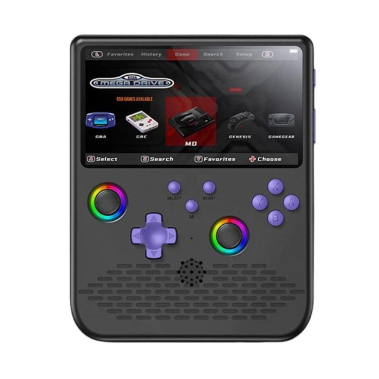 H5 5 Inch IPS HD Handheld Game Console With RGB Ambient Light Retro Mini Arcade, Portable Game Machine, Black Body Grey Key 64G, White Body Purple Key 64G, Black Body Purple Key 64G, White Body White Key 64G, Black Body Grey Key 128G                   ...