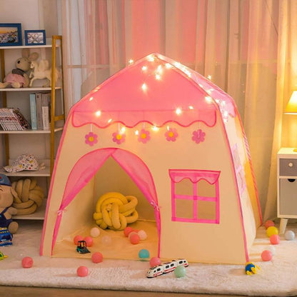 Foldable Kids Play Tent Large Space Playhouse For Indoor & Outdoor Use