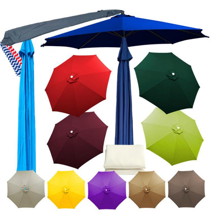Universal Patio Umbrella Replacement Canopy UV30+ Protective Waterproof Polyester Fabric, 2m 8 Ribs, 2.5m 8 Ribs, 3.5m 8 Ribs, 4m 8 Ribs