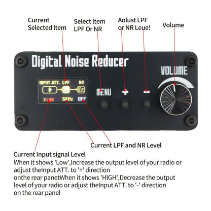 Digital Noise Suppressor (NR) With DSP Shortwave + Speaker, 88x38x100mm