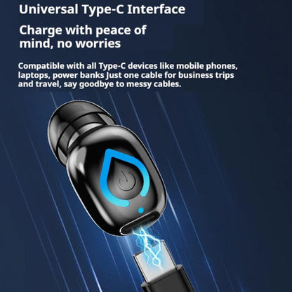 V08 Mini Button In-Ear Bluetooth Earphone IPX3 Waterproof Single Earbud