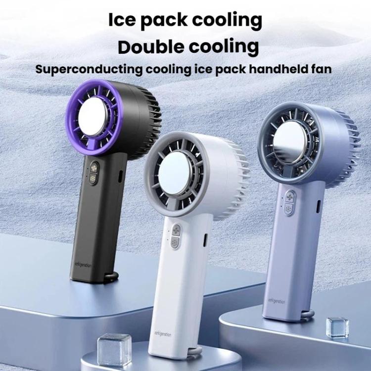 Ventilateur portable à main de refroidissement par glace, ventilateur de bureau à semi-conducteurs à turbine à grande vitesse