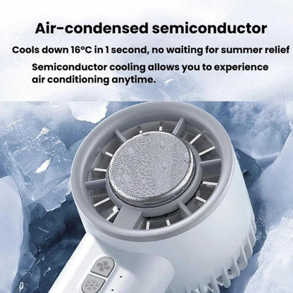 Ventilateur portable à main de refroidissement par glace, ventilateur de bureau à semi-conducteurs à turbine à grande vitesse