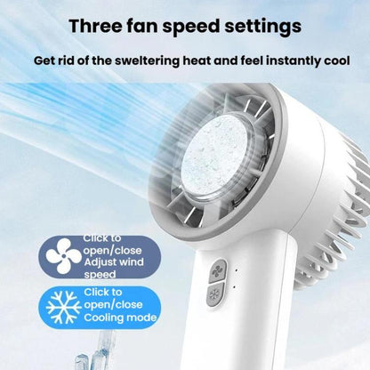 Ventilateur portable à main de refroidissement par glace, ventilateur de bureau à semi-conducteurs à turbine à grande vitesse