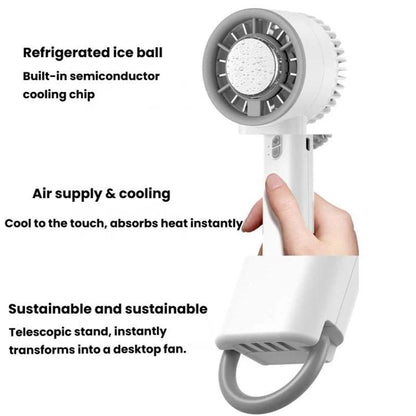 Ventilateur portable à main de refroidissement par glace, ventilateur de bureau à semi-conducteurs à turbine à grande vitesse