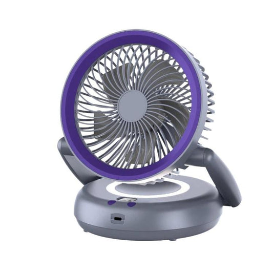 Ventilateur de circulation d'air pliable avec indicateur de batterie Ventilateur domestique de bureau et mural avec lumière LED