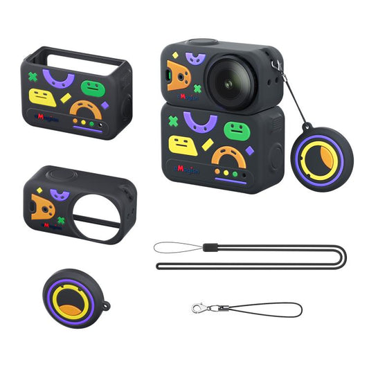 Pour DJI Osmo Nano aMagisn Fun Pattern Étui en silicone 5-en-1 Housse de protection intégrale avec capuchon d'objectif
