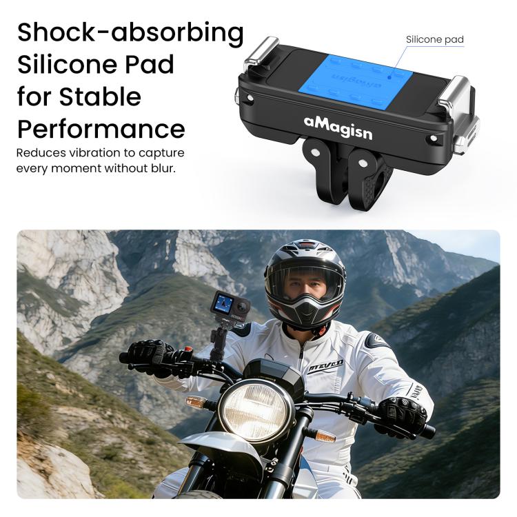 aMagisn Metal Magnetic Quick Release Mount 2.0 Lockable Adapter for DJI Osmo 360/ Action 5 Pro/4/3, For DJI Osmo 360/ Action 5 Pro/4/3