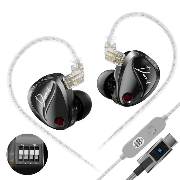 KZ Duonic Dual Power Triple Magnet Planar Magnetic 1.2m Wired HiFi Earphone, Original Sound 3.5mm, Original Sound 3.5mm With Mic, Original Sound Type-C Sound Card, Enhanced Tuning 3.5mm, Enhanced Tuning 3.5mm With Mic, Enhanced Tuning Type-C Sound Card