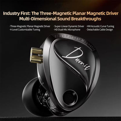 KZ Duonic Dual Power Triple Magnet Planar Magnetic 1.2m Wired HiFi Earphone, Original Sound 3.5mm, Original Sound 3.5mm With Mic, Original Sound Type-C Sound Card, Enhanced Tuning 3.5mm, Enhanced Tuning 3.5mm With Mic, Enhanced Tuning Type-C Sound Card