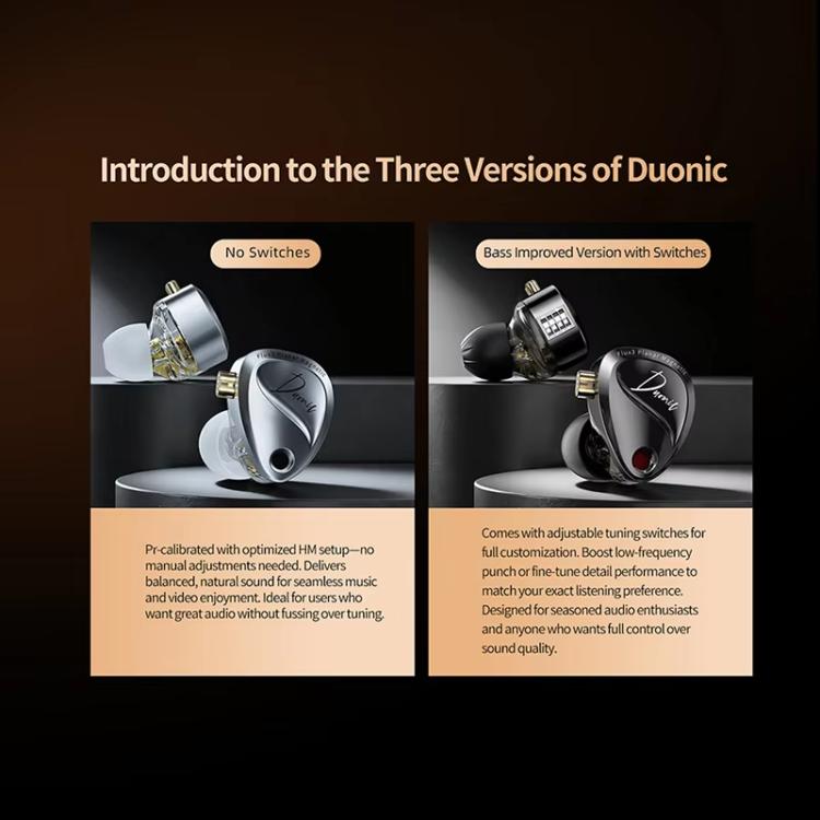 KZ Duonic Dual Power Triple Magnet Planar Magnetic 1.2m Wired HiFi Earphone, Original Sound 3.5mm, Original Sound 3.5mm With Mic, Original Sound Type-C Sound Card, Enhanced Tuning 3.5mm, Enhanced Tuning 3.5mm With Mic, Enhanced Tuning Type-C Sound Card