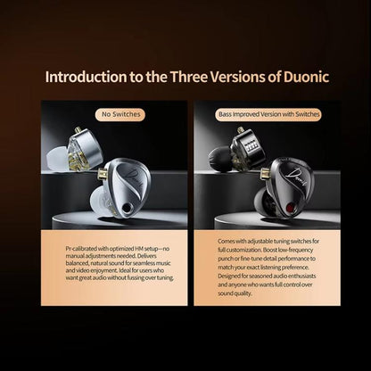 KZ Duonic Dual Power Triple Magnet Planar Magnetic 1.2m Wired HiFi Earphone, Original Sound 3.5mm, Original Sound 3.5mm With Mic, Original Sound Type-C Sound Card, Enhanced Tuning 3.5mm, Enhanced Tuning 3.5mm With Mic, Enhanced Tuning Type-C Sound Card