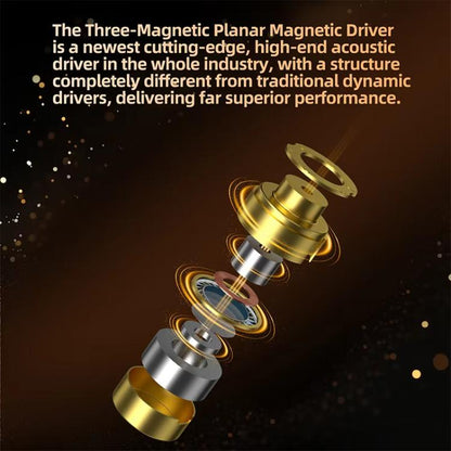 KZ Duonic Dual Power Triple Magnet Planar Magnetic 1.2m Wired HiFi Earphone, Original Sound 3.5mm, Original Sound 3.5mm With Mic, Original Sound Type-C Sound Card, Enhanced Tuning 3.5mm, Enhanced Tuning 3.5mm With Mic, Enhanced Tuning Type-C Sound Card