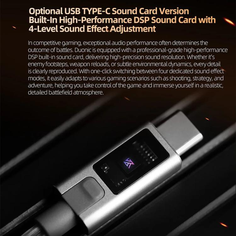KZ Duonic Dual Power Triple Magnet Planar Magnetic 1.2m Wired HiFi Earphone, Original Sound 3.5mm, Original Sound 3.5mm With Mic, Original Sound Type-C Sound Card, Enhanced Tuning 3.5mm, Enhanced Tuning 3.5mm With Mic, Enhanced Tuning Type-C Sound Card