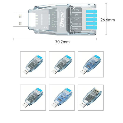 DTECH USB To RS485 Push-Button Serial Port Module, MS3020 Chip IOT5086SA, RS232/485 MS3020 Chip IOT5087S, RS232/485 FTDI Chip IOT5091, Isolated IOT5092, FTDI Chip IOT5094, TTL Pin-Type FTDI Chip IOT5093