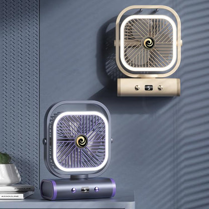 Mini ventilateur de bureau silencieux USB à fixation murale, Gris à brancher, Gris rechargeable 1200 mAh, Gris rechargeable oscillant 2400 mAh, Blanc à brancher, Blanc rechargeable 1200 mAh, Blanc rechargeable oscillant 2400 mAh
