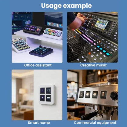 Waveshare 0.85 Inch Mechanical LCD ScreenKey, IPS Panel, 128 X 128 Resolution, 65K Color, SPI Communication Interface, Keycap White, Keycap Black, Module White, Module Black