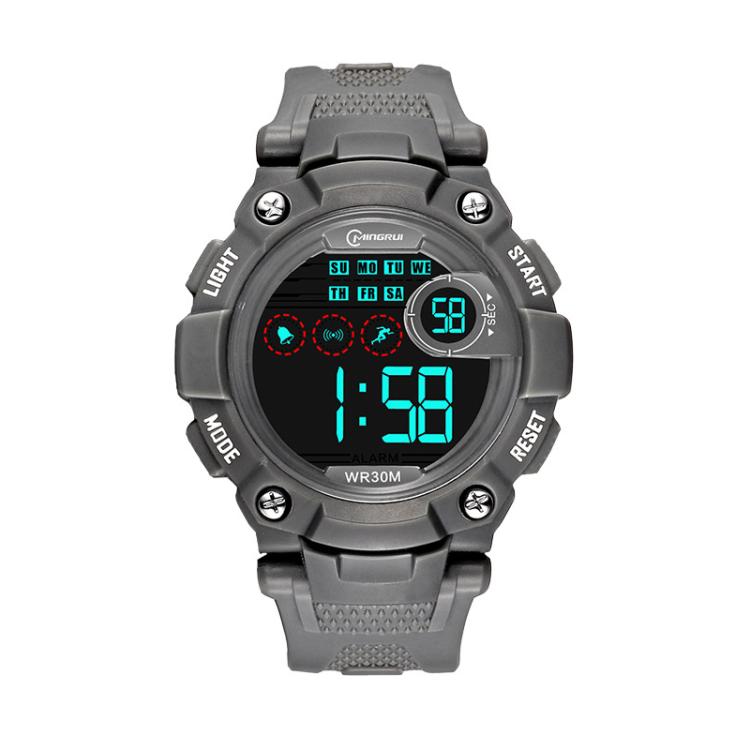 Montre numérique de sport MINGRUI pour enfants, étanche, lumineuse, de plein air, avec alarme, chronomètre et calendrier