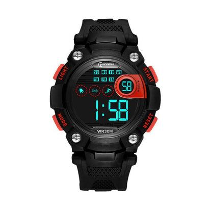 Montre numérique de sport MINGRUI pour enfants, étanche, lumineuse, de plein air, avec alarme, chronomètre et calendrier