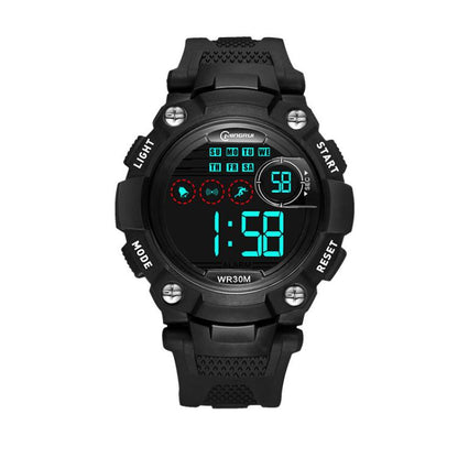 Montre numérique de sport MINGRUI pour enfants, étanche, lumineuse, de plein air, avec alarme, chronomètre et calendrier