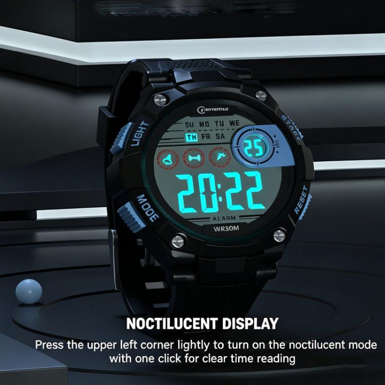 Montre numérique de sport MINGRUI pour enfants, étanche, lumineuse, de plein air, avec alarme, chronomètre et calendrier