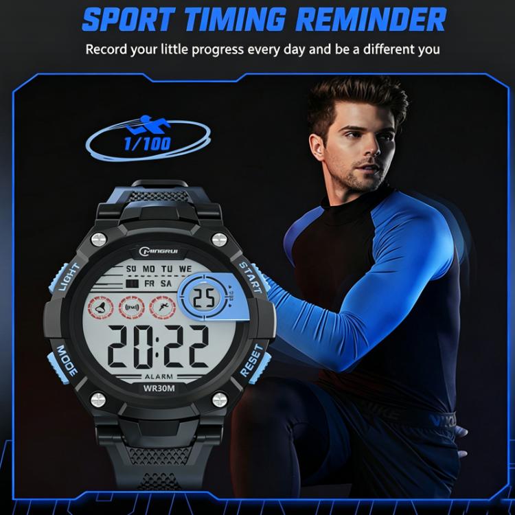 Montre numérique de sport MINGRUI pour enfants, étanche, lumineuse, de plein air, avec alarme, chronomètre et calendrier