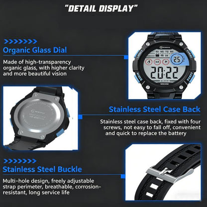 Montre numérique de sport MINGRUI pour enfants, étanche, lumineuse, de plein air, avec alarme, chronomètre et calendrier