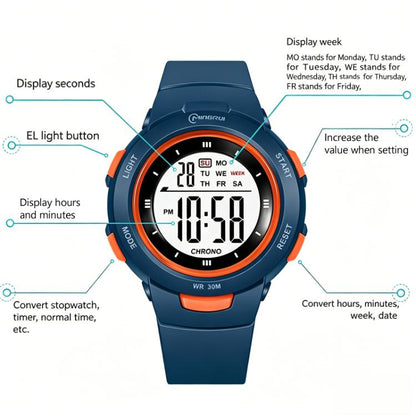 MINGRUI Montre digitale de sport pour enfants garçons et filles, étanche 30M, montres électroniques d'extérieur avec rétroéclairage LED, alarme, chronomètre, date du calendrier