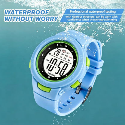 MINGRUI Montre digitale de sport pour enfants garçons et filles, étanche 30M, montres électroniques d'extérieur avec rétroéclairage LED, alarme, chronomètre, date du calendrier