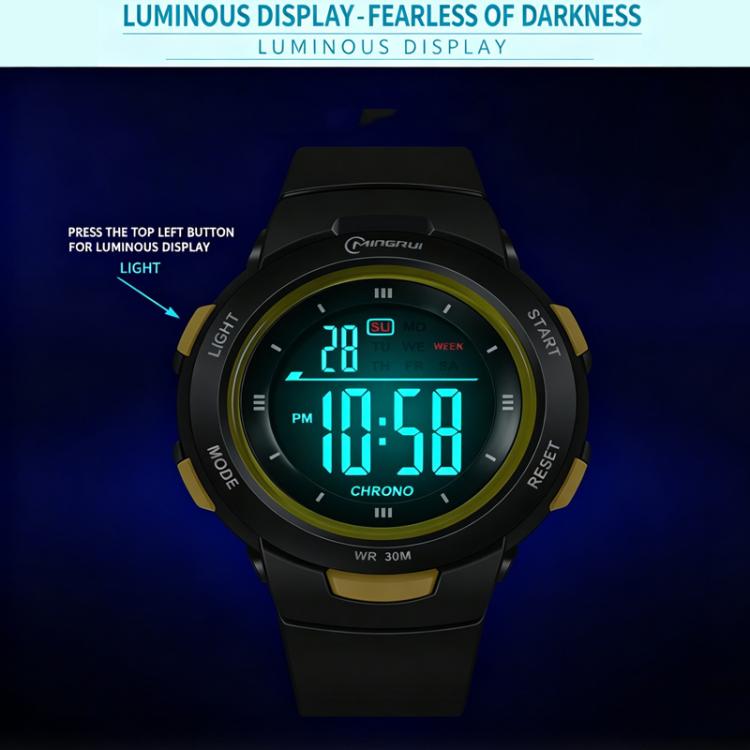 MINGRUI Montre digitale de sport pour enfants garçons et filles, étanche 30M, montres électroniques d'extérieur avec rétroéclairage LED, alarme, chronomètre, date du calendrier