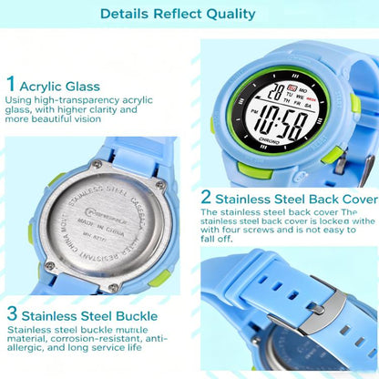 MINGRUI Montre digitale de sport pour enfants garçons et filles, étanche 30M, montres électroniques d'extérieur avec rétroéclairage LED, alarme, chronomètre, date du calendrier