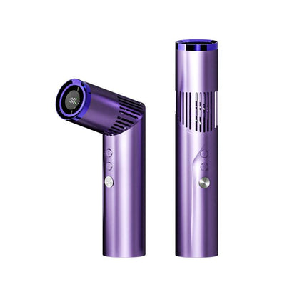 Mini-ventilateur portatif rotatif à 90 degrés avec 199 vitesses, batterie 3000 mAh, ventilateur de poche avec lumière LED et lanière pour voyage, extérieur, maquillage