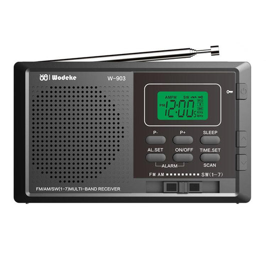Radio numérique stéréo WDK FM/AM/SW multi-bande avec écran LCD et fonction horloge, Pour l'UE, Pour les ÉTATS-UNIS