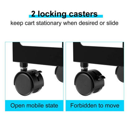 JJ-9106 PC Tower Mobile Stand Adjustable Metal Computer Host Bracket