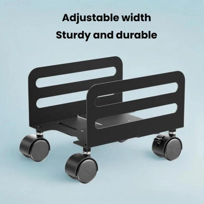 JJ-9106 PC Tower Mobile Stand Adjustable Metal Computer Host Bracket