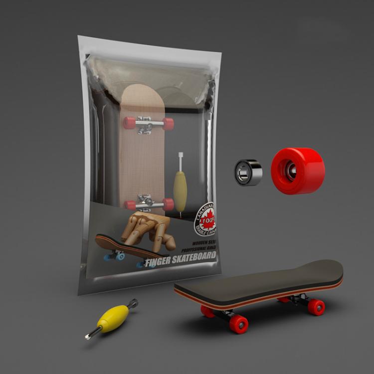 Mini-skateboard à roulements en bois d'érable 5 couches, jouet de bureau pour soulager le stress