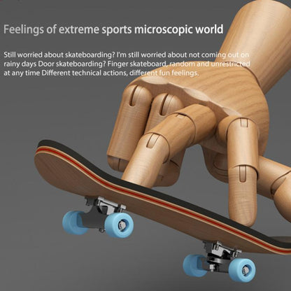 Mini-skateboard à roulements en bois d'érable 5 couches, jouet de bureau pour soulager le stress