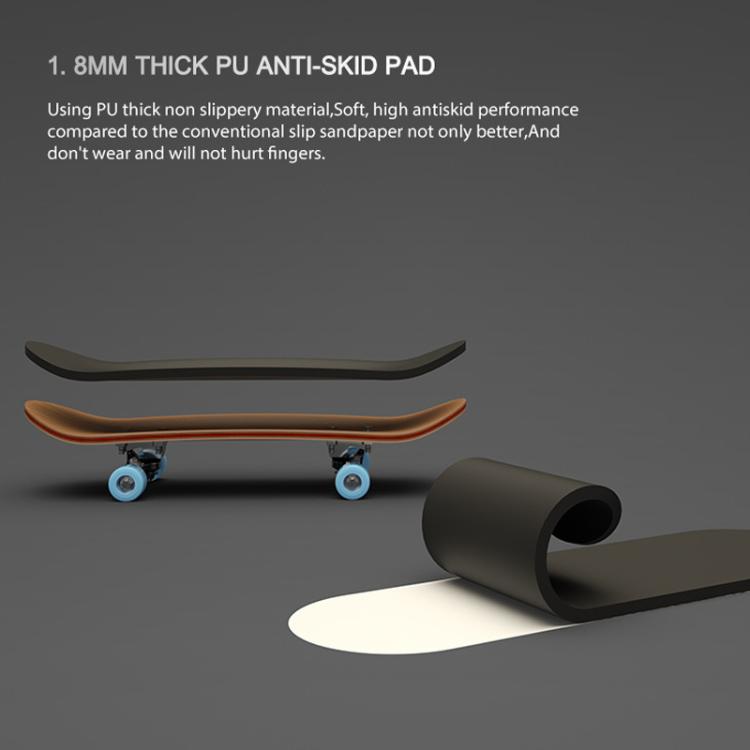 Mini-skateboard à roulements en bois d'érable 5 couches, jouet de bureau pour soulager le stress