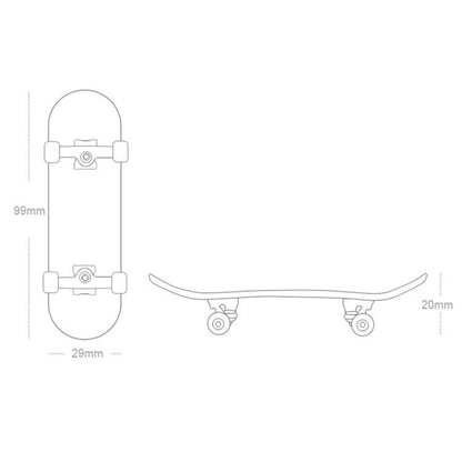 Mini-skateboard à roulements en bois d'érable 5 couches, jouet de bureau pour soulager le stress