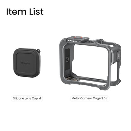 For Insta360 Ace Pro 2 / Ace Pro AMagisn Metal Camera Cage 2.0 With Quick-Switch Vertical/Horizontal Shooting, Cold Shoe Mount