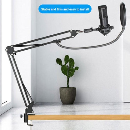 Dual BM800 Condenser Microphone with V8S Live Sound Card Kit Podcast Equipment Bundle Adjustable Scissor Arm Stand