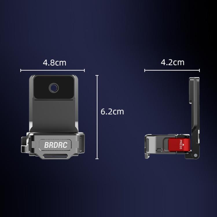 Pour DJI Osmo Pocket 3 / 4 BRDRC Support d'extension de cadre d'adaptateur de base magnétique multifonctionnel, Pour DJI Osmo Pocket 3 / 4 Titanium